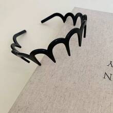 1条女士豹纹发箍 - 棕黑色动物图案防滑宽头巾，适合女士和女孩，时尚树脂发饰，可用于造型、工作、上学、化妆（豹纹发箍），女士发箍头饰发带 - 彩色 - 查看 7