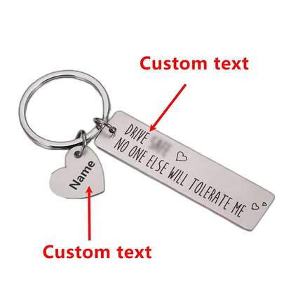 Personalized Keychain "No One Can Tolerate Me", Unique Anniversary Gift For Boyfriend, Customized Keychain