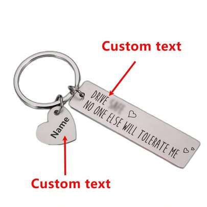 Christmas Gifts Couple, Drive No One Else Will Tolerate Me, Personalized Keyring For Boyfriend, Anniversary Gift For Boyfriend Him Her,Custom Keychain,Delicate Romance,For Office,For School,For Classroom,For Teacher Gifts,For University,For Colleague,For Dorm Rooms