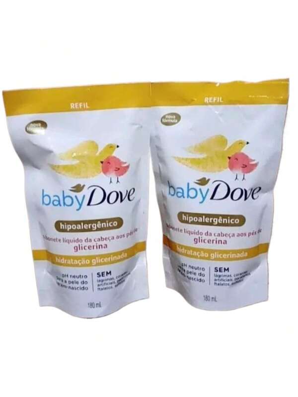 Kit 2 Unidades Refil Sabonete Liquido Dove Baby 180 ml Cada