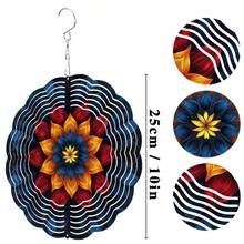 2D Wind Spinner Metal Garden Decor, Memorial Gift, Outdoor Porch Lawn Ornament, Spring Summer Decoration, No Electricity Or Battery Needed - Multicolor - View 4
