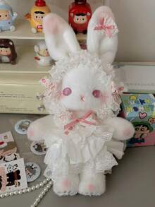 Japanese Cartoon Lolita Lolita Rabbit Crossbody Bag Pearl Chain Shoulder Bag - White - View 11