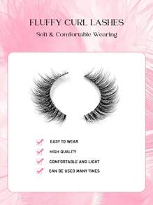 7对Asiteo蓬松假睫毛,自然轻盈,透明睫毛梗,透气仿貂毛,浓密柔软卷翘,适合初学者 - 自然纖長款 - 查看 6