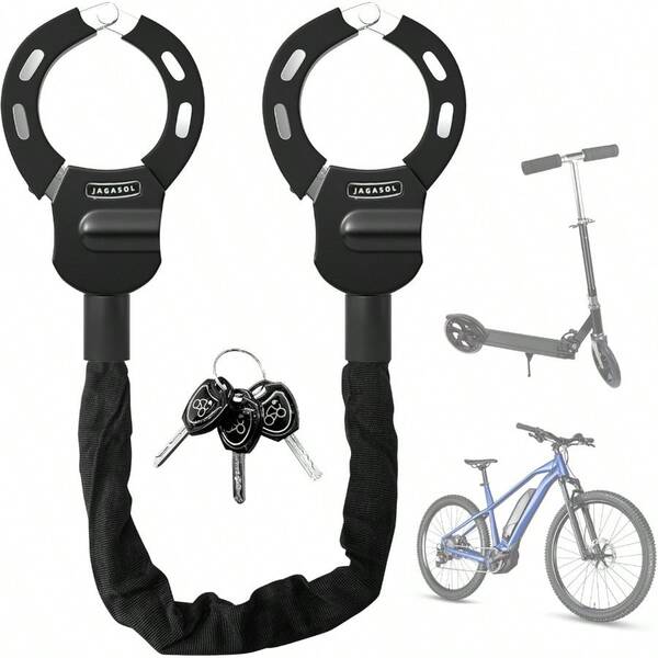 Electric Scooter Lock Heavy Duty Anti Theft Chain Lock With Key Accessories For Bike EBike Bicycle Motorcycle Scooter Made Of Zinc Alloy AntiShear AntiRust 36 X 4.6 Inch Black