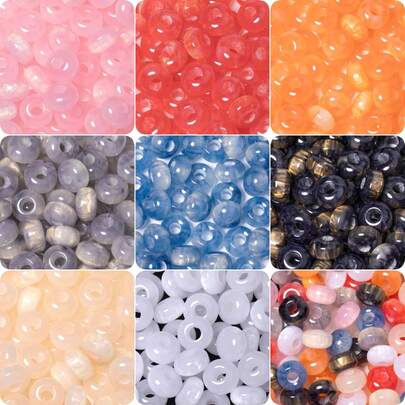 30 hạt nhựa hình mắt mèo nhiều màu sắc, lỗ to, kích thước 14x8mm, dùng để làm mặt dây chuyền, khuyên tai, vòng tay, vòng cổ và phụ kiện trang sức.