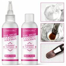Limegirl 指甲刷清洁剂和护理剂 - 快速清洁和护理凝胶指甲刷、油漆刷、喷枪、美术工具和貂毛丙烯酸刷。 - 彩色 - 查看 1