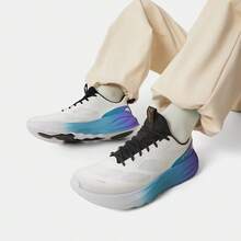 LI-NING 李宁男士 SOFT GO 2 V4 记忆海绵系带休闲鞋，经典休闲鞋，通勤时尚，AGLV091 - 白色 - 查看 1