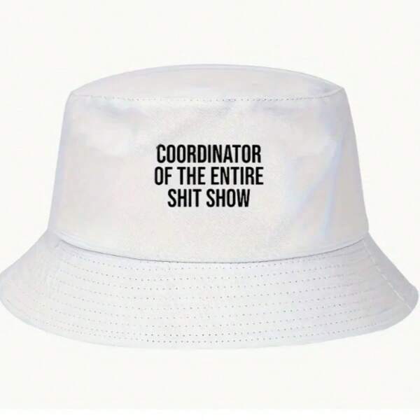 1 pieza Sombrero de sol unisex, con impresión de letra en inglés personalizada, sombrero de cubo plegable para hombres y mujeres, adecuado para actividades al aire libre, viajes, senderismo y pesca en primavera y verano