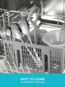 自助餐餐具套装 - 包括勺子和漏勺、4 件套不锈钢餐具、餐具套装，适用于家庭聚会、婚礼、生日、招待会和活动餐桌服务用品和日常使用 - 镜面抛光，8.66 英寸