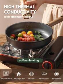 Cookware Set Titanium Non-Stick Pan, Flat Non-Stick Pan, All-In-One For Frying, Boiling And Stir-Frying, Non-Stick Pan For Stir-Frying, Induction Cooker, Universal