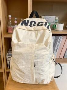 حقيبة ظهر كانفاس مغسول، سعة كبيرة، حقيبة ظهر موضة، حقيبة مدرسية، حقيبة ظهر للطلاب في المدارس الثانوية والجامعات، حقيبة سفر، حقيبة ظهر بطباعة أنيقة