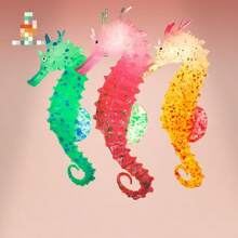 Interesting Glow-In-The-Dark Realistic Seahorse Decor, Adds Magical Lighting To Your Aquarium - Multicolor - View 5
