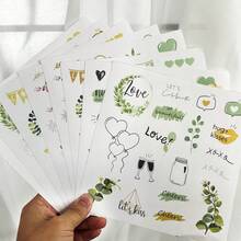 4 件婚礼贴纸，适用于剪贴簿，防水新娘送礼会贴纸，自粘剪贴簿贴纸，婚礼策划师贴纸，适用于婚礼邀请函、订婚周年纪念，复古婚礼贴纸，适用于留言簿或相册，充满爱意，爱情贴纸，适用于剪贴簿学校用品，返校 - 彩色 - 查看 11