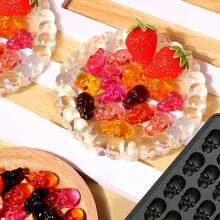 Gummy Candy Mold Silicone, 100 Cavity Halloween Skull Chocolate Silicone Mini Skull Molds For Chocolate, Gummies, Candy, Biscuits, Cookie, Jelly, Ice, Dog Treat