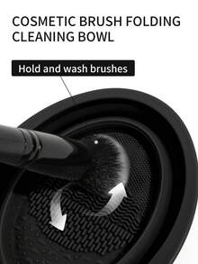 MAANGE 30/49pcs Makeup Brush Set, Includes 30pcs Professional Makeup Brushes + 1pc Velvet Cosmetic Bag + 1pc Facial Cleansing Pad + 1pc Facial Cleansing Bowl, Powder Brush, Blush Brush, Concealer Brush, Contour Brush, Nose Brush, Eye Shadow Brush, Eyebrow Brush, Detail Brush, Ideal Travel Makeup Brush Set Gift For Women And Girls,Giveaways,Professional Makeup Brushes,Complete Makeup Set - Black - View 10