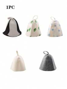 1PC Sauna Shower Cap, Simple And Stylish Felt Shower Cap - Multicolor - View 2