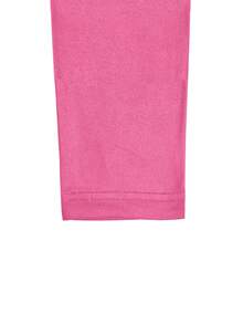 Striped Patchwork Print Sports Long Sleeve Top And Pants Set - Hot Pink - View 8