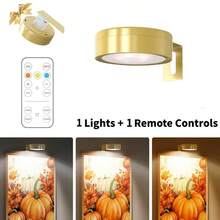 1/3 pièces Lumières de peinture alimentées par batterie dorées, lumières de peinture LED magnétiques avec gradation et minuterie à distance, 3 modes d'éclairage pour cadres de peinture, lumières décoratives murales pour salon, cuisine, couloir, mariage et escaliers, décoration intérieure | Finitions métalliques contemporaines | Éclairage réglable, éclairage intérieur avec efficacité énergétique, chambre à coucher, salon, 150 mAh, décoration de la maison