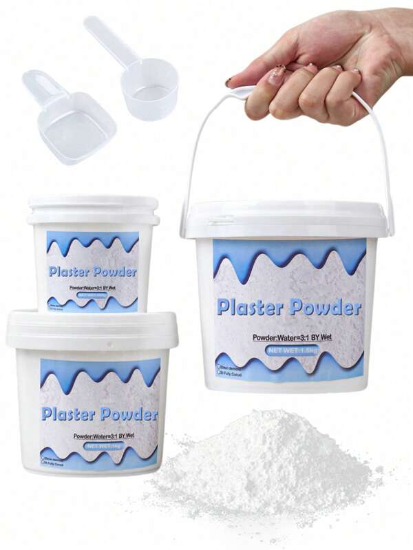 500g/1000g/1500g Polvo de yeso de alta densidad para moldes de escultura DIY, producción de jarrones, material para fundición. 4,4 libras/6 libras/7 libras