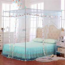 Canopy Bed Curtains Twin - 4 Corner Canopy For Beds, Bed Canopy For Girls Adult, Bedroom Decor (Twin Size, Light Blue),11376875 - 藍色 - 查看 2