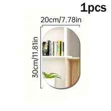 1pc/4pcs Cute Cat Shaped Mirrors, Square, Oval, Round, Arch Mirrors, Decorative Wall Stickers, Acrylic Material, Self-Adhesive Mirrors, Suitable For Bedroom, Living Room, Bathroom, Girls Room, Home Wall Decor