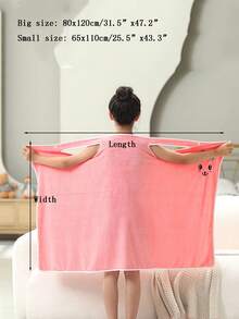 1 pieza Toalla de baño con diseño de dibujos animados para niños, bata de baño de felpa de coral absorbente, bata de baño para playa, spa y sauna, disponible en 2 tamaños