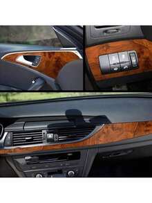 1 Roll Waterproof PVC Wood Grain Vinyl Sticker, Suitable For Car Interior Decoration, Furniture And Door Edge Decoration, Car Modification, Car Wrap, Protective Film - one-size - View 5