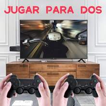 Consola de juegos retro, controlador inalámbrico, conecta a la televisión y disfruta en pantalla grande. - Negro - Ver 2