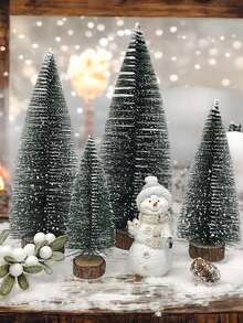 1pc/2pcs/4pcs/5pcs Christmas Tree Decoration Desktop Ornaments Simulation Mini Christmas Tree Perfect Combination Of Nature And Festive Atmosphere Suitable For Christmas Holiday Party Decoration Living Room Decoration Table Decoration Home Decoration Add Warmth And Joy To Your Home Christmas Mini Pine Tree Christmas Decorations Winter Christmas Decorations Home Christmas Gifts Christmas Decor - Multicolor - View 3