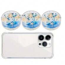 6pcs 5.8cm*5.8cm Shell-Themed Scented Candle Gift Set With Pearl & Glitter Accents - 6 Unique Scents For Romantic Ambiance, Perfect For Valentine's Day & Graduation Gifts Candles With Crystal & Ocean Shell Decor