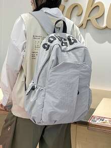 حقيبة ظهر كانفاس مغسول، سعة كبيرة، حقيبة ظهر موضة، حقيبة مدرسية، حقيبة ظهر للطلاب في المدارس الثانوية والجامعات، حقيبة سفر، حقيبة ظهر بطباعة أنيقة