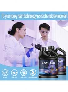 1:1 抗黄变高清环氧树脂 AB 胶，500/1000 毫升 2 瓶套装，适用于硅胶模具制作和环氧树脂装饰