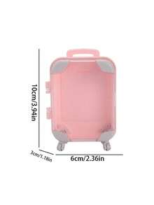 1 pieza Mini maleta y 8 piezas Set de cosméticos de lujo - Bolsa de ABS duradera y colorida, diseño portátil, adecuado para adolescentes y almacenamiento - Casa de muñecas - Perfecto para viajes, fiestas, regreso a la escuela y organización de artículos pequeños. (Bolsa de maleta disponible en múltiples colores) - Multicolor - Ver 10