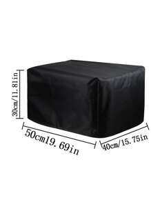 1Pc Universal Printer Copier Dust Cover Waterproof Protective Cover Polyester Material For Office Home Use - Fits Various Machines & Electronic Devices - Black - View 4