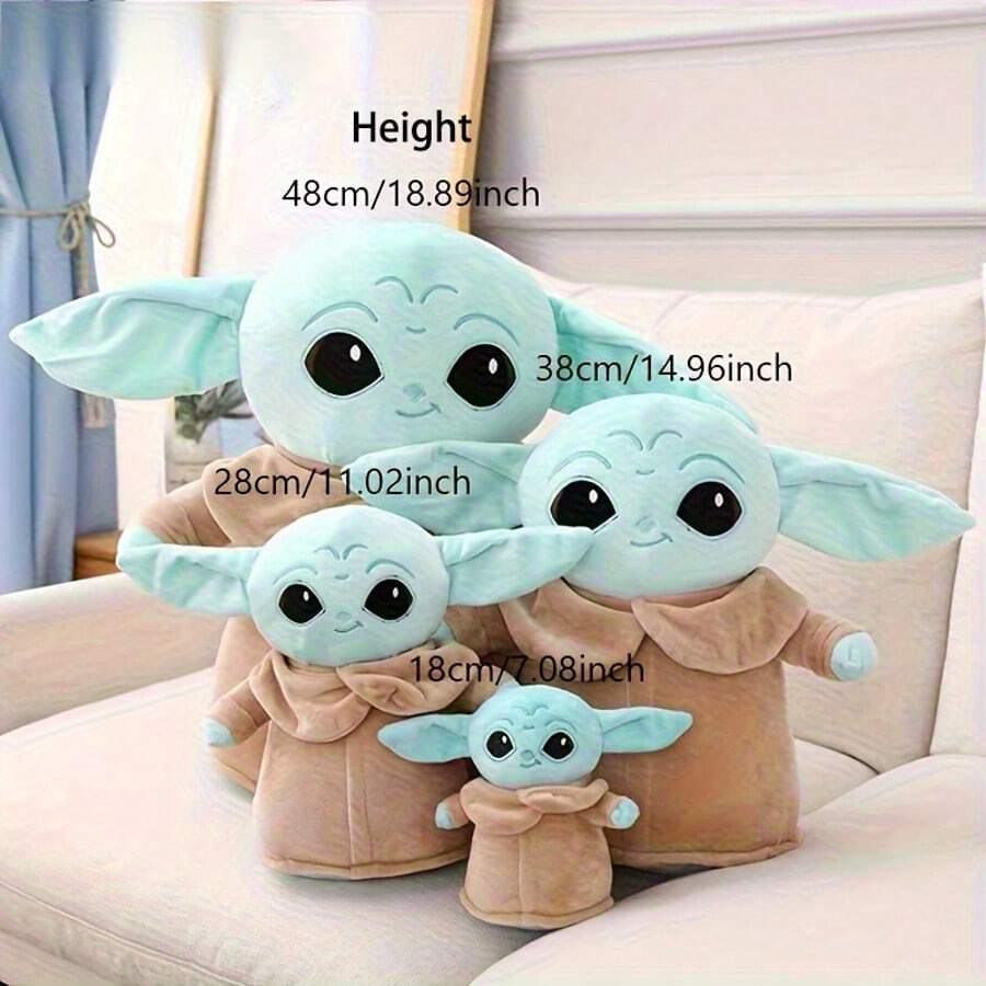 StarWars 1pc Small Interactive Game Figurine Dolls, Plush Doll, Polyester Stuffed Cartoon Toy, Collectible Figurine, Ideal For Halloween & Birthday Gift - Multicolor - View 1