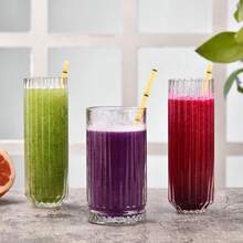 竹纹纸质吸管，适用于饮料、果汁、冰沙、奶昔和派对用品 - 彩色 - 查看 4