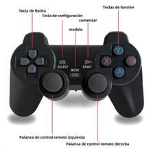 Consola de juegos retro, controlador inalámbrico, conecta a la televisión y disfruta en pantalla grande. - Negro - Ver 6