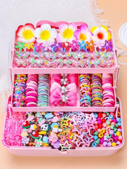 546 piezas/Set Conjunto de accesorios para el cabello de estilo escolar colorido, que incluye scrunchies, pinzas para el cabello con flores, pinzas para el cabello con lazos, pinzas para el cabello con diseños de animales y letras, adecuado para niñas y mujeres, satisface diversas creatividades de peinado, esencial para la temporada de regreso a clases, adecuado para estilos dulces, casuales o únicos, esencial diario para todas las estaciones, pinzas de garra, regalos, lazos, diademas