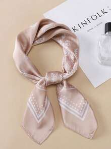 1条新款波西米亚风时尚佩斯利印花头巾，春夏女士头巾，防晒围巾，度假披肩，适合日常和度假佩戴，圣诞节，情人节发帽 - 彩色 - 查看 8