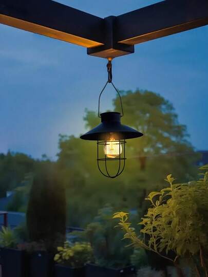 1ชิ้น โคมไฟแขวนพลังงานแสงอาทิตย์, โคมไฟประดับศิลปะสำหรับสวนกลางแจ้ง, เหมาะสำหรับการตกแต่งสวน ระเบียง บรรยากาศอบอุ่นในตอนกลางคืน, แสงสว่างกลางแจ้ง