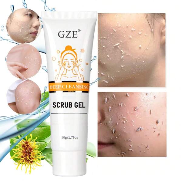 GZE 去角质凝胶，面部和身体去角质磨砂凝胶，深层清洁保湿面部去角质剂，水基去角质剂，去除死皮亮肤剂，芦荟年轻肌肤