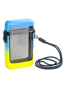 1pc Customized Sealed Waterproof Transparent Hanging Cord Cigarette Case, Holds 20 Cigarettes, Fashionable Ombre Color - Multicolor - View 11