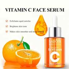 6-Piece Hydrating Skincare Set With Vitamin C & Niacinamide,Tk Face Care Kit Includes Toner, Serum,Cleanser,Moisturizer, Eye Cream & Body Lotion | Unique Gift For Women - Orange - View 5