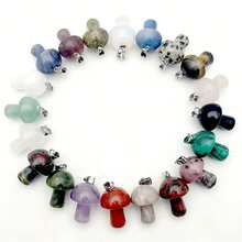 15/20/30pcs Assorted Natural Stone Pendant, Teardrop & Heart Shaped Charms, Suitable For Jewelry Making - Multicolor - View 6