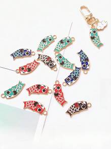 5pcs,35mm Alloy Oil Drip Koi Prayer Pendant.Not Easy To Lose Colour And Allergy.Suitable For Men And Women To Make Earrings, Necklaces, Bracelets, Hair Clips, Headdresses.Key Ring Decorations.Make Your Unique Charm Jewellery Hand Speed.Home Crafts Everyday Gifts.Smartphone With Decorative Parts - Koi Carp - View 7