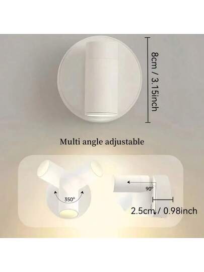 ABS Material LED Wand Lamp, USB Powered, 360° Rotatable Night Light, Touch Switch, Adjustable, Moderne St alone Or Magnetic Mounted Spotlight Indoor/Outdoor/Living Room/Dining Room/Bedroom/Bar view 6