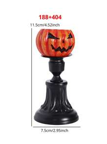 1Pc/1Set Pumpkin Candlestick Desktop Decorative Item, Scented Candle Stand Gift, Halloween Present, Pumpkin Ornaments, Halloween Atmosphere Decoration Props, Desktop Decorations, Halloween Party Decorations, Thanksgiving Candlestick Party, Pumpkin Ornaments, Witch Hat Pumpkin Decorations, Home Decor Halloween Decor Room Decor