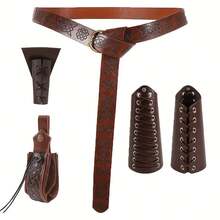 Medieval Halloween Costume Accessories, Vintage Belt, Viking Sword Sheath, Vintage Pouch, COSPLAY Props
