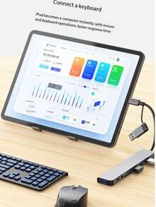 1PC双头八合一扩展坞HUB八合一电脑转换器三合一手机转换器多功能USB集线器+TYP-C扩展电脑手机转换器 - 彩色 - 查看 9