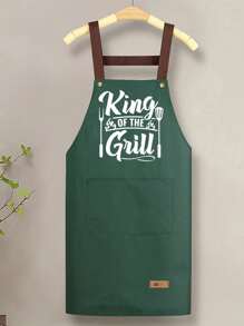 烧烤围裙，烧烤之王趣味围裙，国王父亲节礼物烧烤烹饪男女通用趣味新奇围裙，烧烤烹饪烘焙围裙妈妈爸爸朋友妻子丈夫父亲节礼物，适合户外烧烤、露营和聚会 - 彩色 - 查看 13